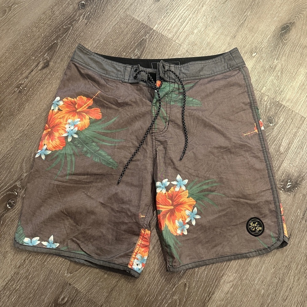 Lost at sea board shorts swim trunks